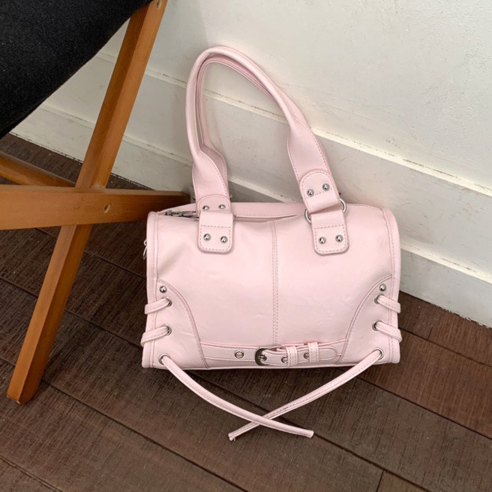 Pink shoulder bag, Pastel pink handbag