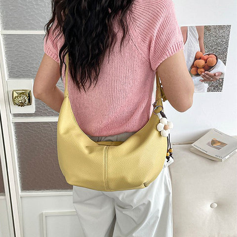 Statement yellow crossbody bag, Butter yellow handbag