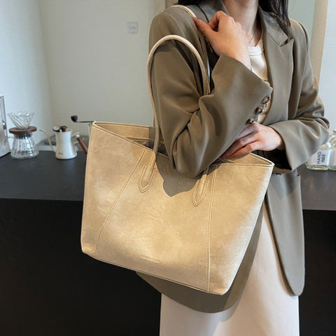 beige handbag for work, beige shoulder handbag for work and office