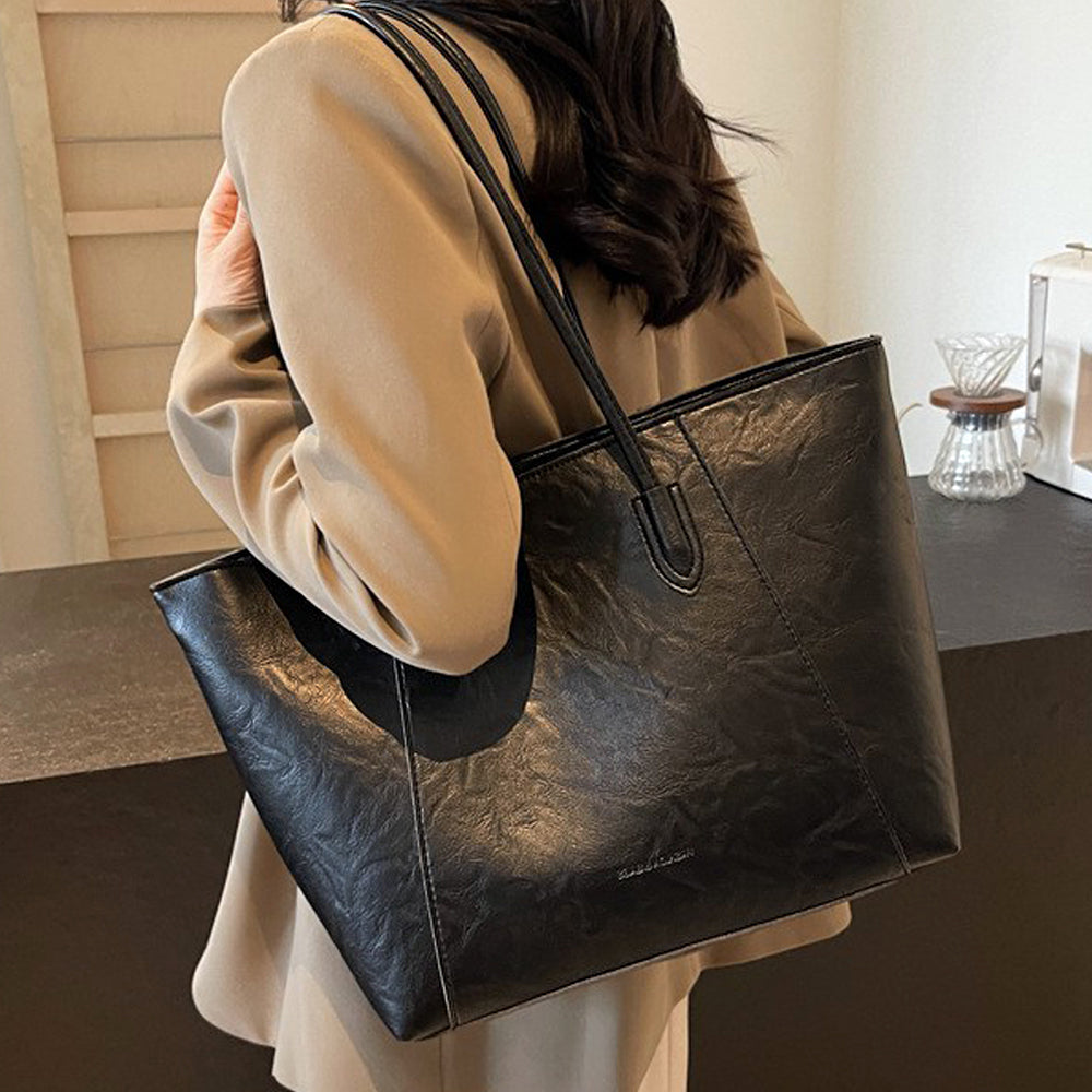 black large handbag with shoulder strap, black shoulder bag for everyday
