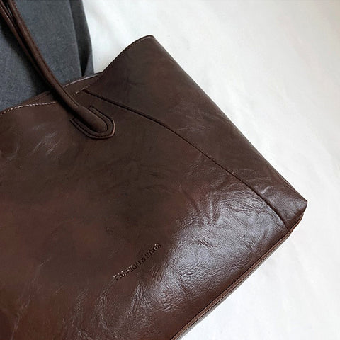 brown large shoulder bag, brown shopper bag for women