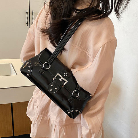 black mini structured bag, black evening bag