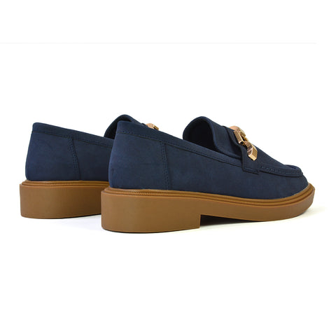 navy casual loafers