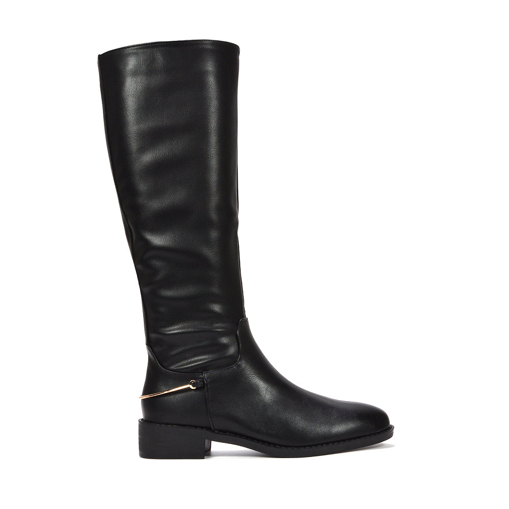 black knee high boots