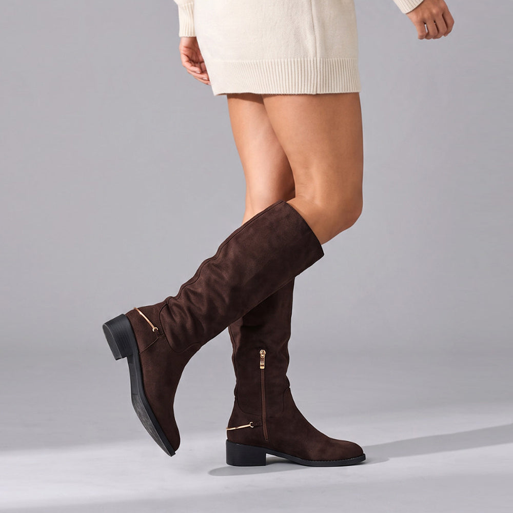 brown autumn boots