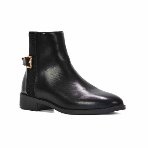 black chelsea ankle boots, black block heel ankle boots, chelsea ankle boots, block heel ankle boots, buckle ankle boots, comfortable low-heel ankle boots for everyday wear