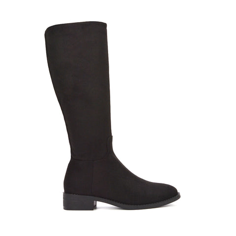 black knee high boots, black boots, knee high boots, boots, womens boots, womens black boots, suede boots, faux suede boots