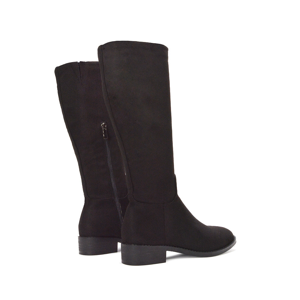 black zip up boots, black low block heel boots, zip up boots, low block heel boots