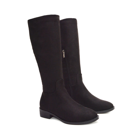 black flat riding boots, black boots for women, flat riding boots, boots for women