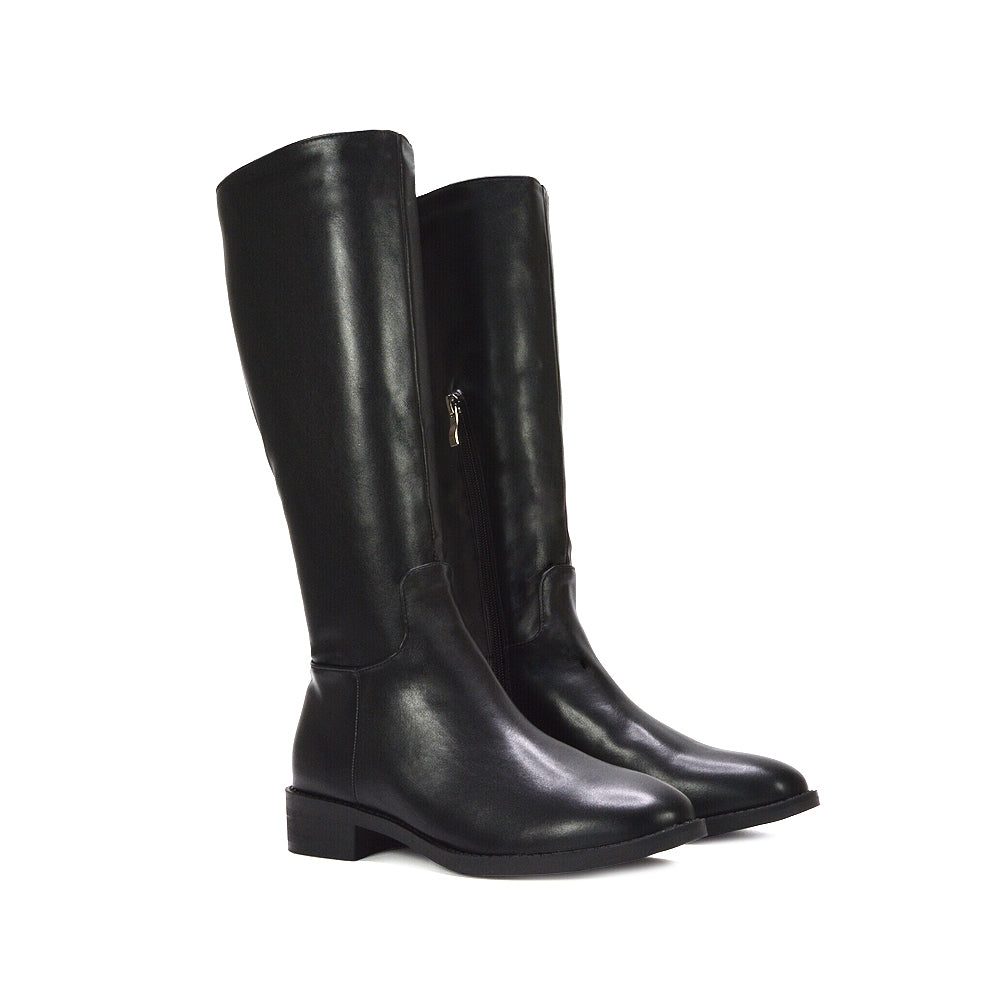 black riding boots, black flat boots, riding boots, flat boots, women's flat boots
