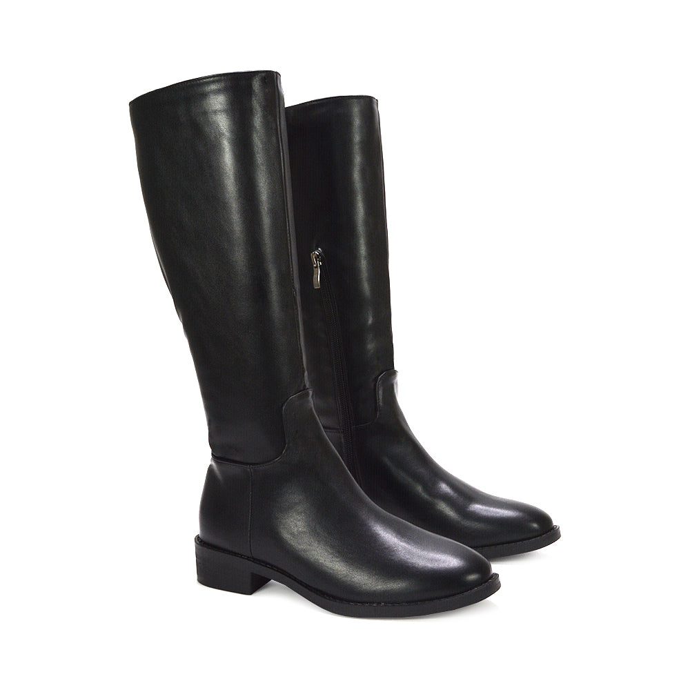 black flat riding boots, black boots for women, flat riding boots, boots for women