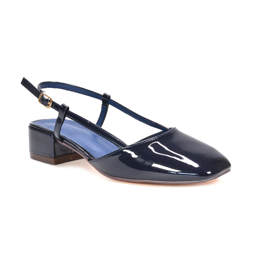 navy strappy evening heels, navy smart slingback court shoes, navy elegant block heel sandals, navy wedding guest shoes for women