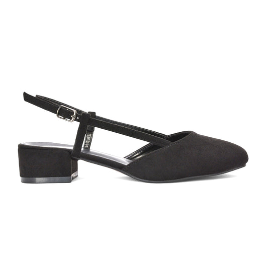 black strappy heels, black slingback heels, strappy heels, slingback heels, Strappy block heel sandals, Women's slingback strappy heels

