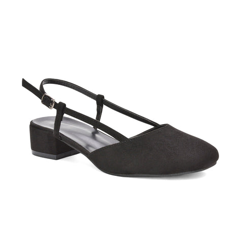 black block heels, black court shoes, block heels, court shoes, Evening low heel strappy shoes, Fashionable low block heels