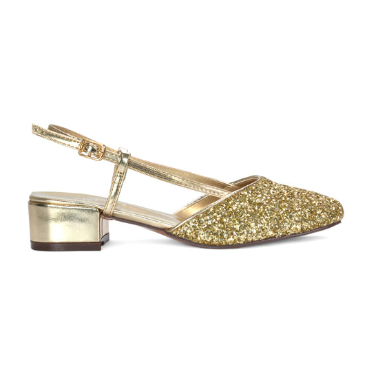 gold strappy heels, gold slingback heels, strappy heels, slingback heels, Strappy block heel sandals, Women's slingback strappy heels