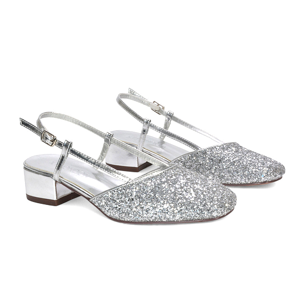 silver low block heels, silver heels, heels, low block heels, Strappy court shoes for weddings, Summer sandals for women