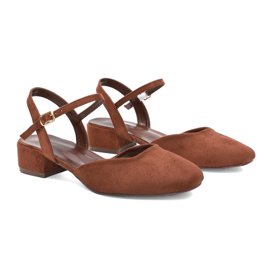 brown block heels, brown low heels, block heels, low heels, heels, Women’s low block heel dress shoes, Classic everyday women’s heels