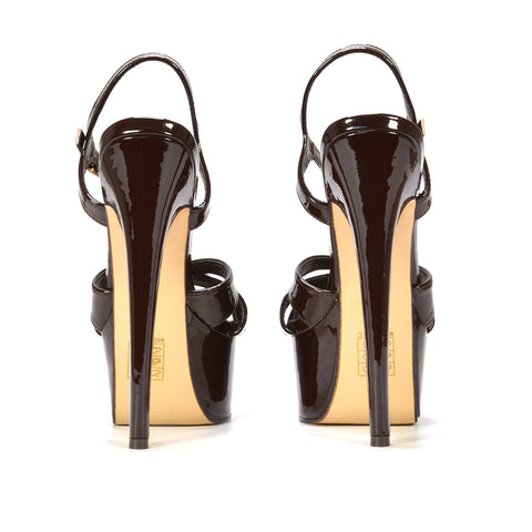 brown high heel platform sandals