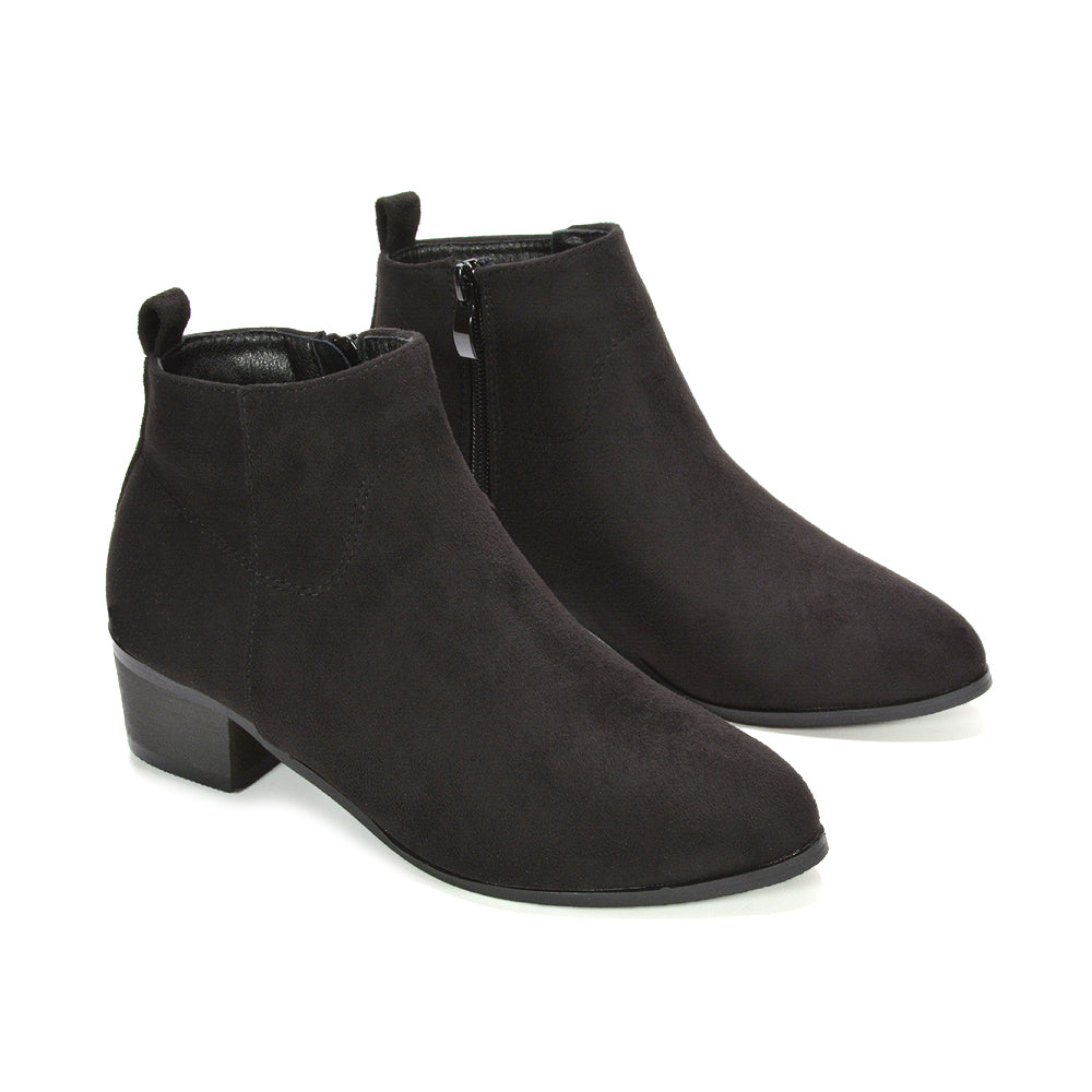 black western boots, womens black western boots, western boots, women's western boots, western ankle boots for women, block heel western boots women, casual ankle boots women, affordable cowboy ankle boots