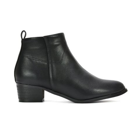 black synthetic leather boots, black leather boots, black ankle boots, womens black boots, ankle boots, womens boots, women’s cowboy ankle boots, women’s low heel cowboy boots, western inspired boots, buy women’s cowboy ankle boots, 