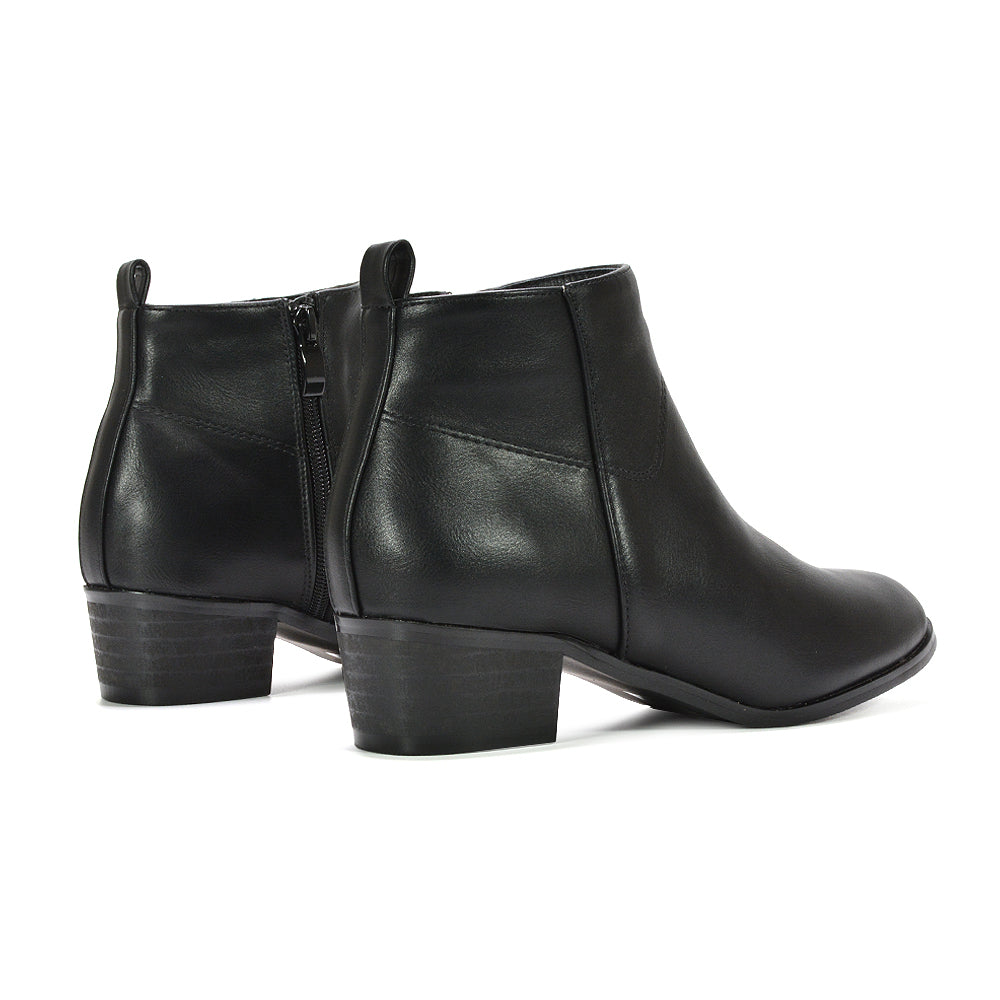 black block heel boots, black block heel ankle boots, block heel boots, block heel ankle boots, women’s western ankle boots, zip ankle boots women, fall ankle boots women, stylish western boots women