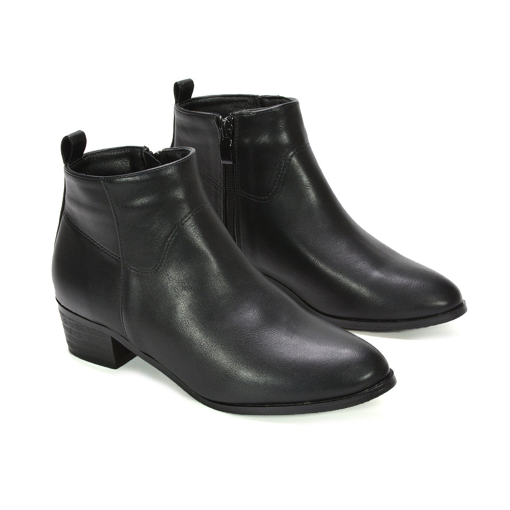 black boots for women, ladies black boots, boots for women, ladies boots for winter, easy zip ankle boots women, affordable western ankle boots women, lightweight ankle boots women, weekend wear ankle boots