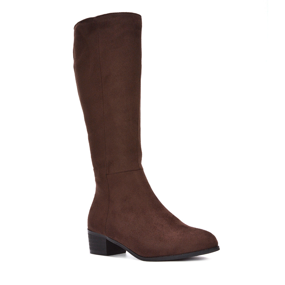 Brown knee-high boots for fall and winter outfits, Brown knee-high boots