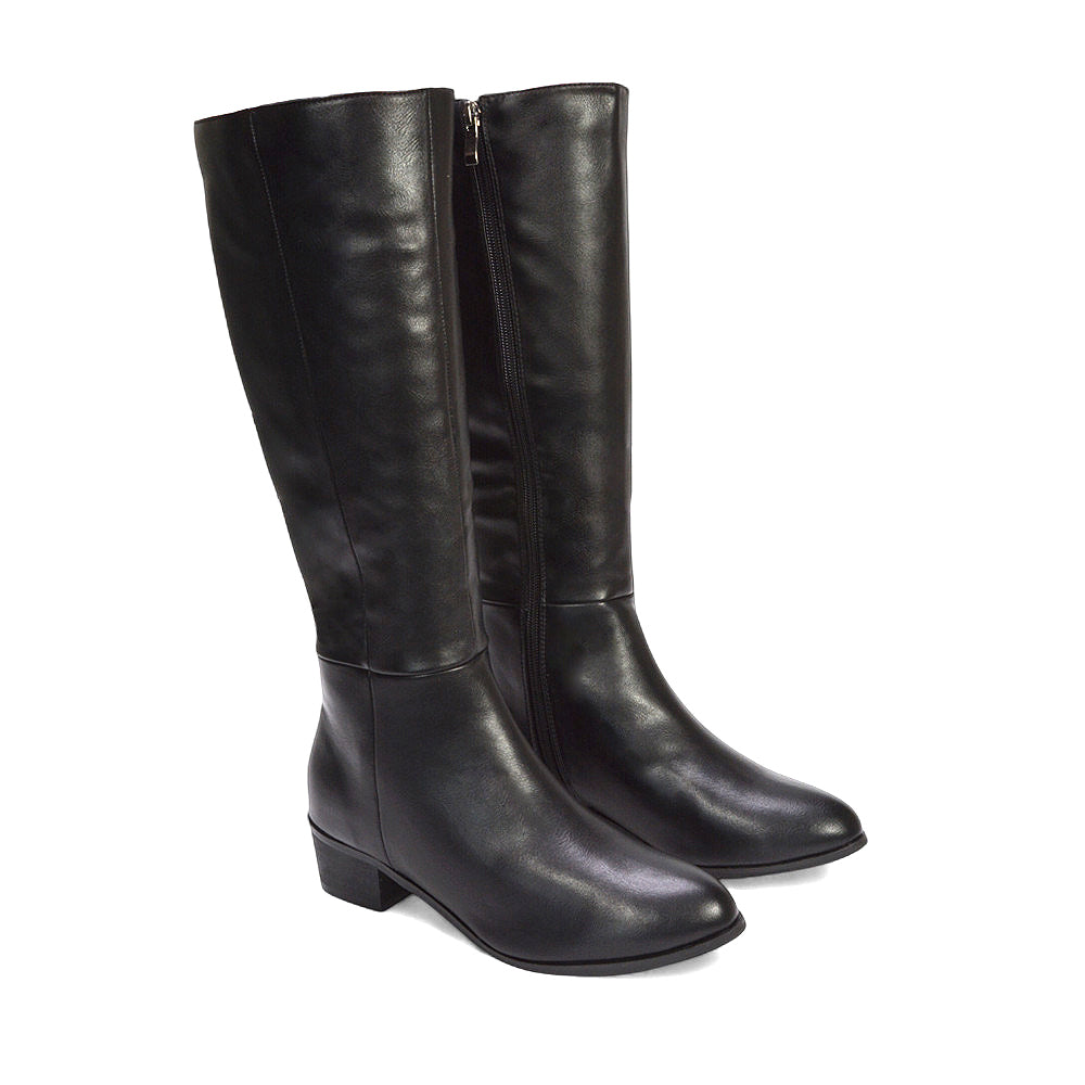 black long boots, womens black boots, long boots, womens knee high boots, Warm boots for travel in cold weather, Women's boots for jeans and leggings