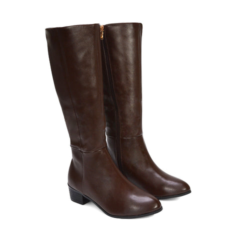brown long boots, womens brown boots, long boots, womens knee high boots, Warm boots for travel in cold weather, Women's boots for jeans and leggings
