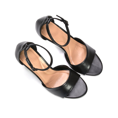 black open toe strappy high heels, black barely there strappy stiletto heels