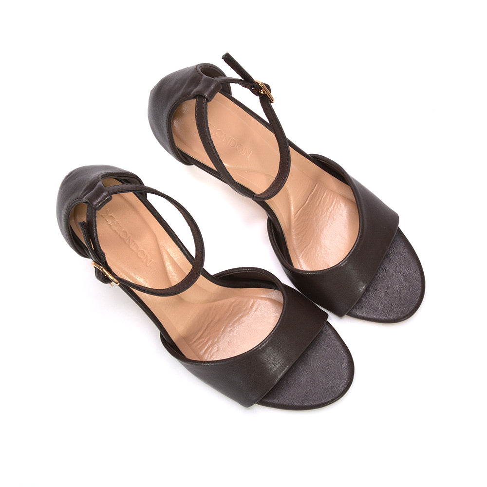 brown synthetic leather high heels for women, brown stiletto heels uk