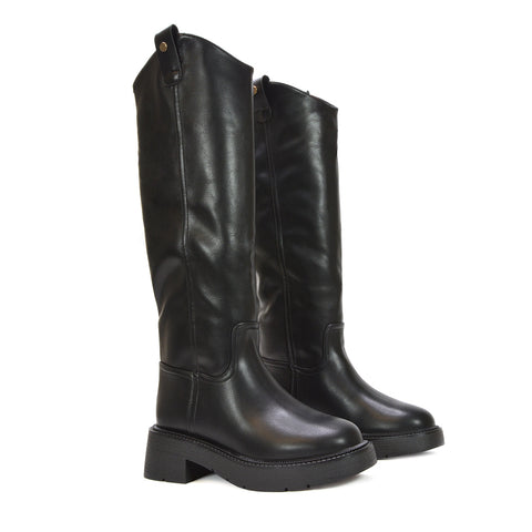 women's black boots, black long boots, going out boots, women's going out boots, trendy autumn boots, autumn boots, trendy boots 2025