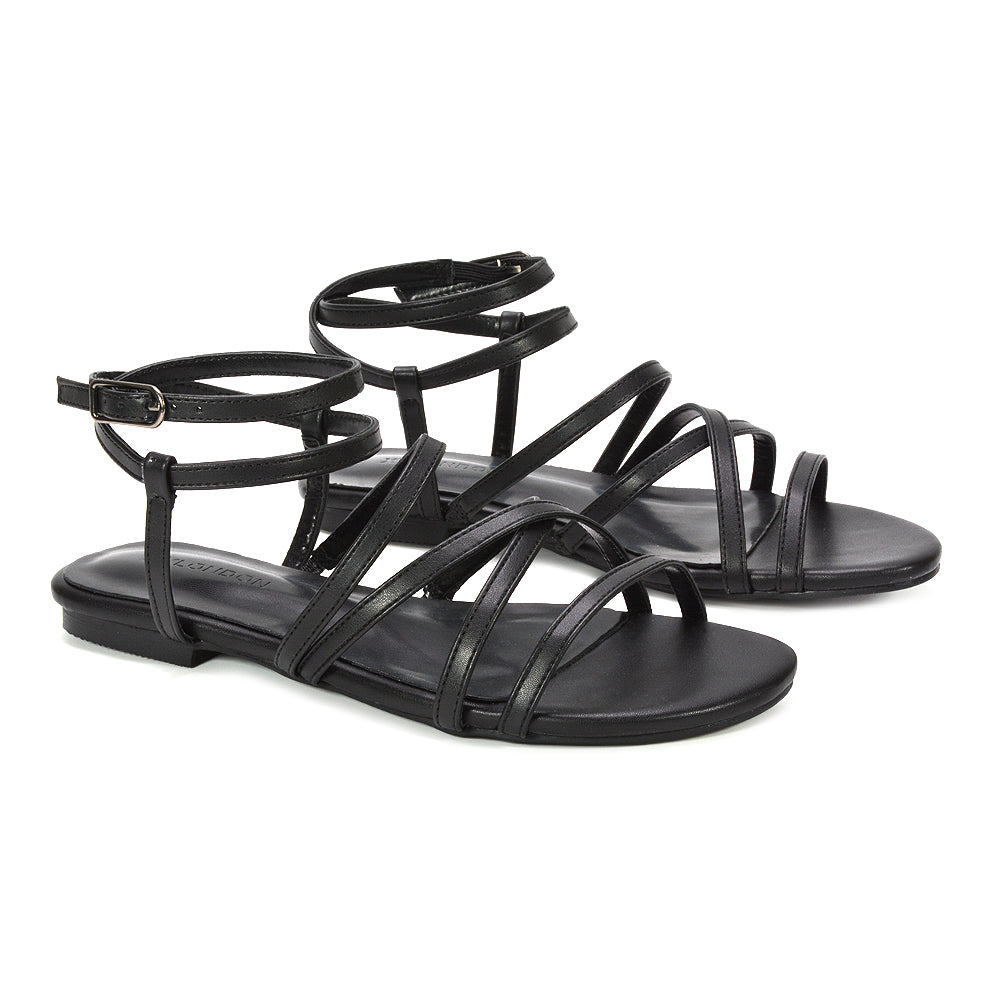 black open toe sandals, stylish black strappy sandals for summer, black gladiator sandals