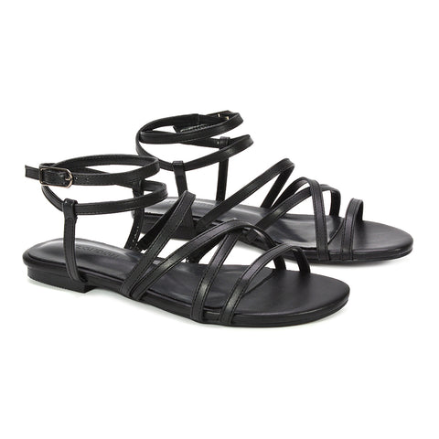 black open toe sandals, stylish black strappy sandals for summer, black gladiator sandals