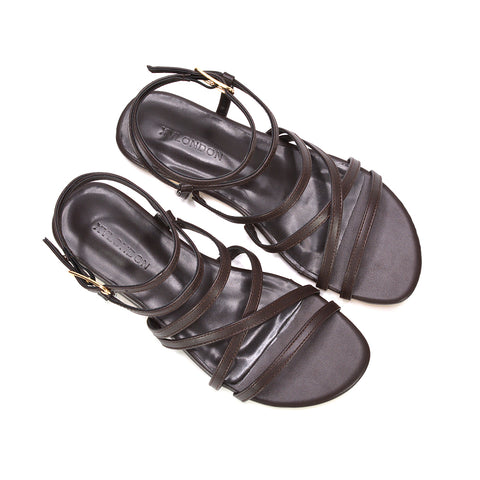 brown festival sandals, brown everyday sandals, brown gladiator sandals for daily wear, brown gladiator flats