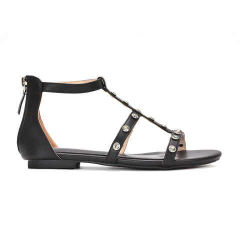 diamante studded gladiator sandals for women, summer holiday gladiator sandals women, black diamante gladiator sandals women