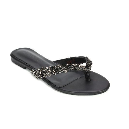 black jewel sandals women, black sparkly thong sandals for evening wear, black evening summer sandals, black open toe sandals women, black sparkly sandals for sale