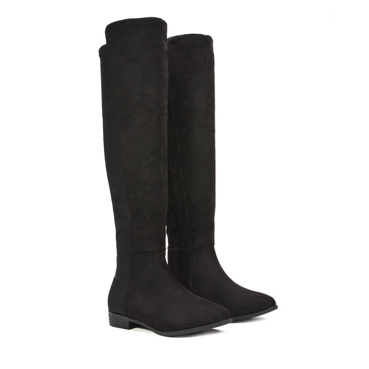 black knee boots flat