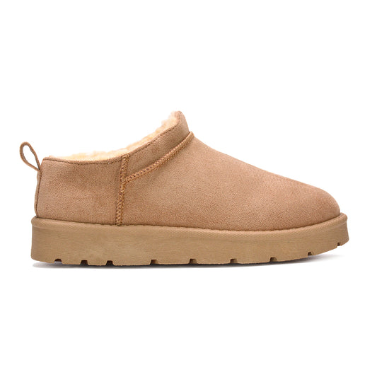 sand fur-lined slippers, sand ultra mini boots, fur lined slippers, ultra mini boots, Women’s fur slippers, Faux fur lining