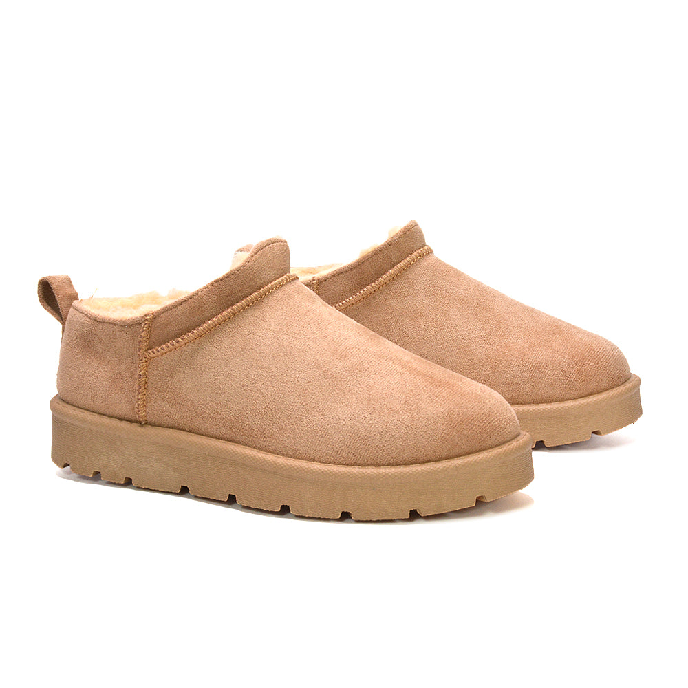 sand ankle boots, sand flat ankle boots, Christmas gifts for women, Waterproof slip-on boots, Casual winter boots with fleece lining