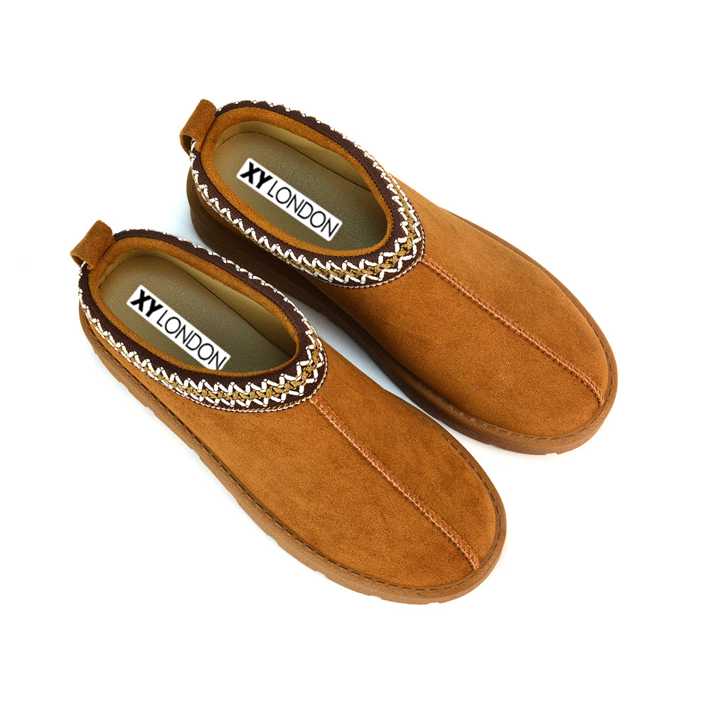 Ultra Mini Slipper Boots, Ankle Slipper Boots, Chestnut Ankle Slipper Boots, Chestnut Ultra Mini Boots