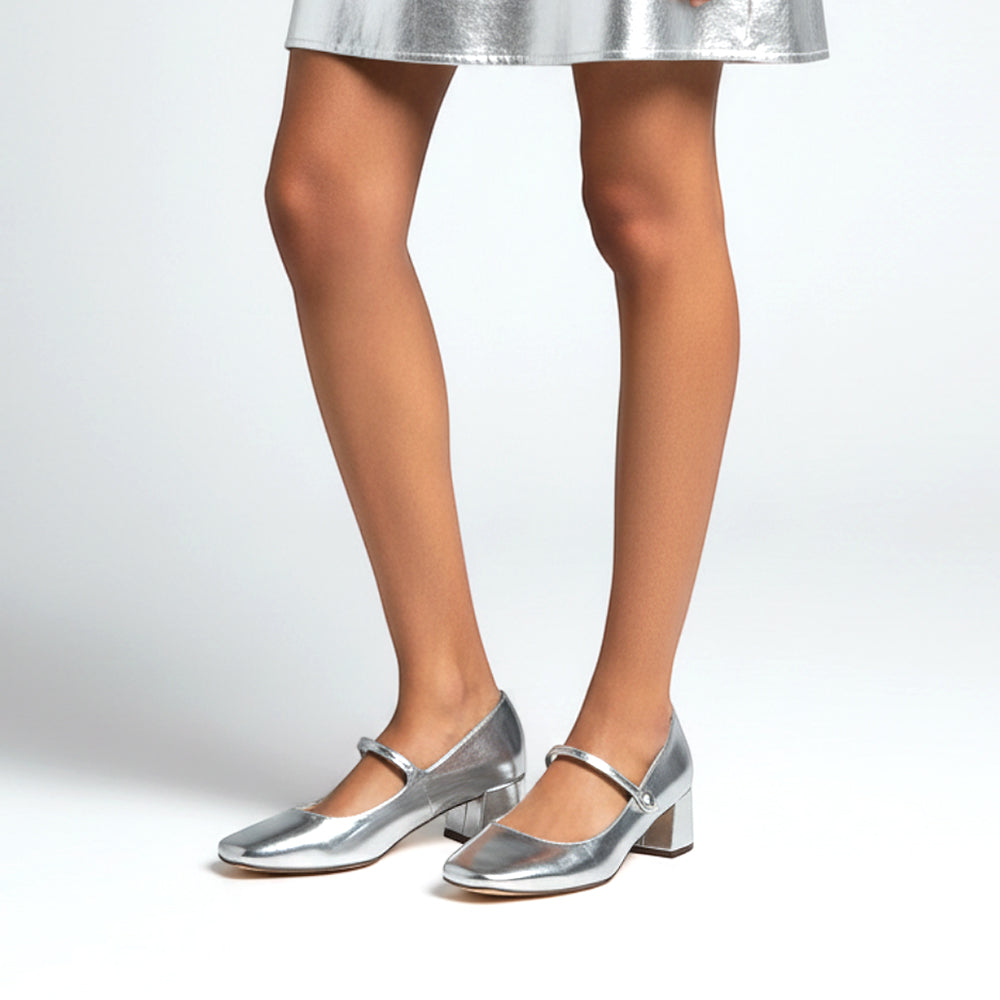 silver wedding heels