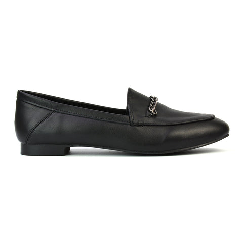 office shoes, chain detail loafers, flat shoes, flats, work shoes