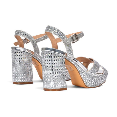 comfortable silver heels for long events, stable silver occasion heels, silver reception party heels, silver shimmer occasion heels