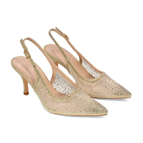 gold sparkly heels, gold party heels, sparkly heels, party heels, Elegant bridal heels with crystals, High heel shoes for prom or formal event