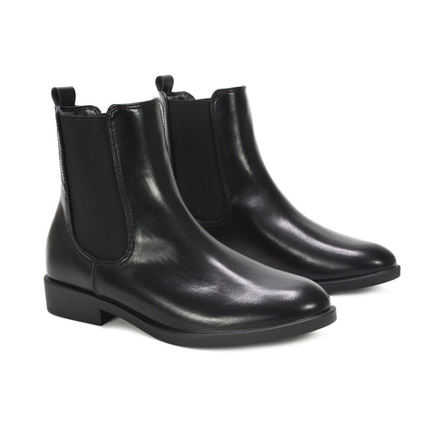 black womens ankle boots, black autumn boots, Women's fashion footwear, Office wear ankle boots