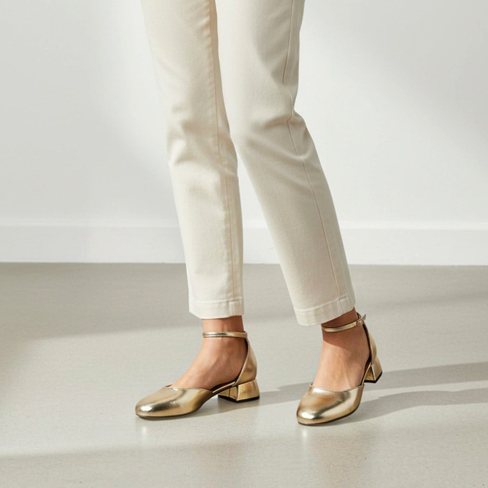gold heels, gold block heels, gold party heels