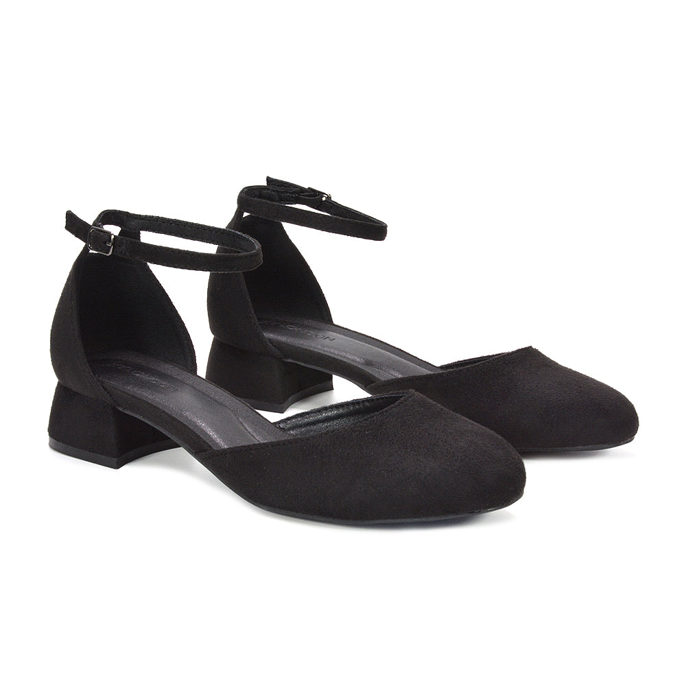 black low heel court shoes for women, black work shoes with low block heel, black office court shoes, best black low heel court shoes