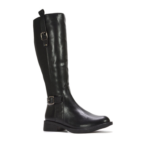 black long boots, black zip up boots, long boots, zip up boots