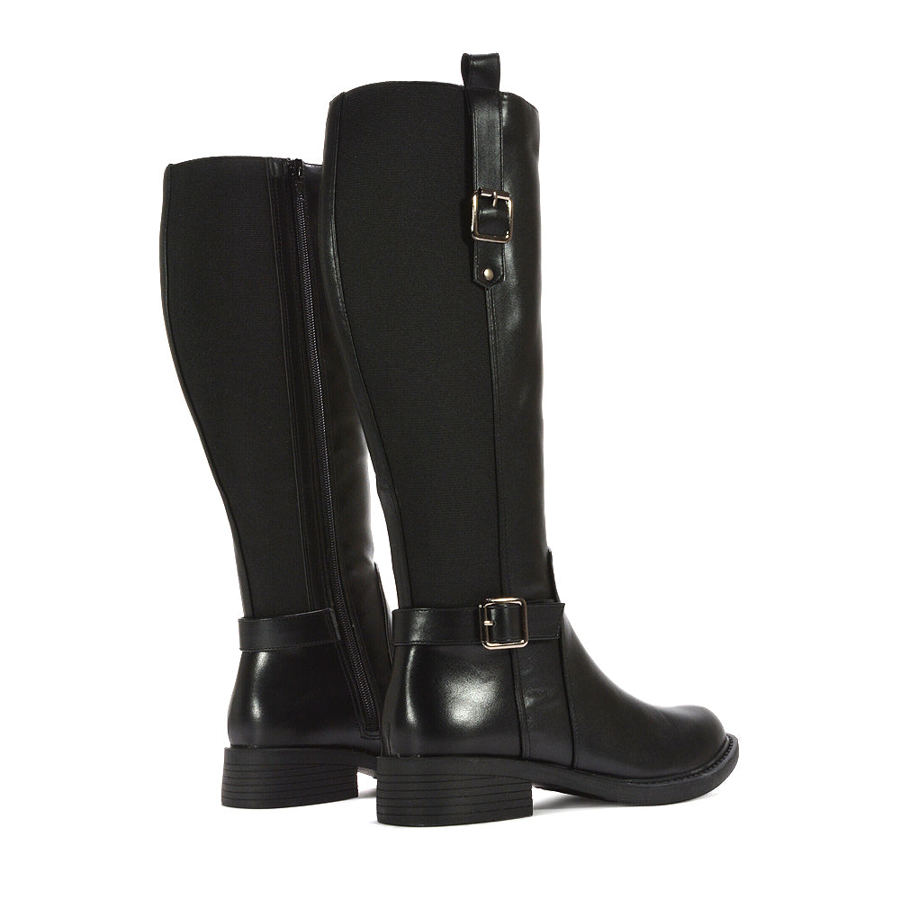 black stretchy boots, black stretchy knee high boots, stretchy boots, stretchy knee high boots